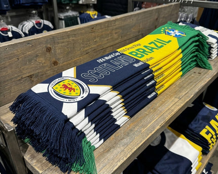 World Cup 2026 Scotland Vs Brazil Football Scarf Half Split