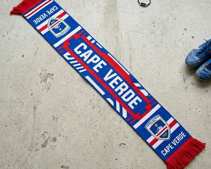 World Cup 2026 Cape Verde Scarf Blue Tassel Fringe