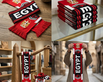 World Cup 2026 Egypt Scarf Central Text Layout