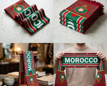 Morocco Scarf World Cup 2026 With Historic Moroccan Crest Design