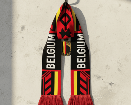 World Cup 2026 Belgium Scarf Dual Lion Pattern