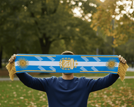 World Cup 2026 Argentina Scarf Geometric Centerpiece Layout