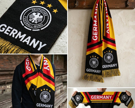 World Cup 2026 Germany Scarf Dynamic Chevron Pattern