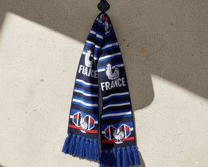 World Cup 2026 France Scarf Knitted Geometric Pattern