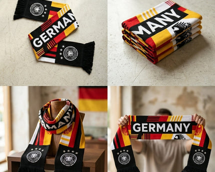World Cup 2026 Germany Scarf Text Pattern Combo