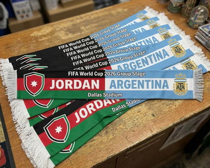 World Cup 2026 Jordan Vs Argentina Football Scarf Group Stage Souvenir