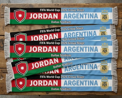World Cup 2026 Jordan Vs Argentina Football Scarf Group Stage Souvenir