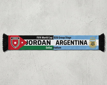 World Cup 2026 Jordan Vs Argentina Football Scarf Vibrant Match Day