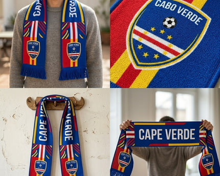 World Cup 2026 Cape Verde Scarf Yellow Accent Stripes