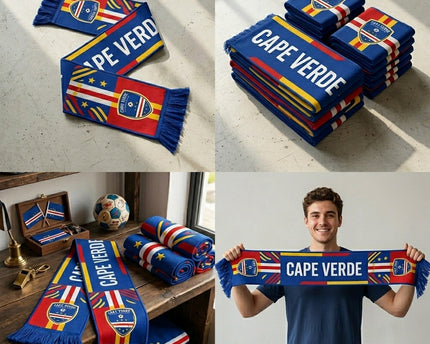 World Cup 2026 Cape Verde Scarf Yellow Accent Stripes