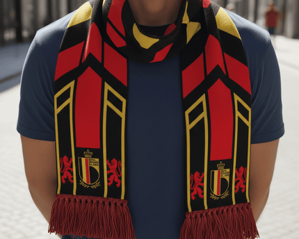 World Cup 2026 Belgium Scarf Retro Style Knit