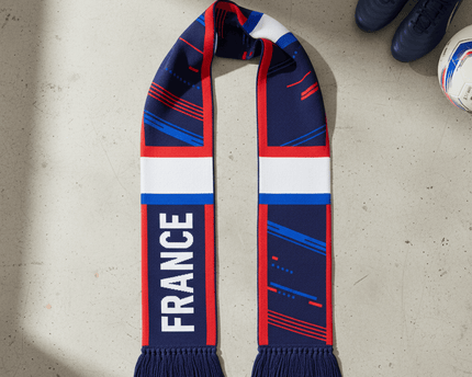 World Cup 2026 France Scarf Dual Cockerel Logos