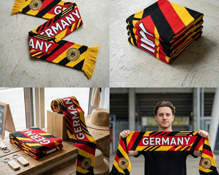 World Cup 2026 Germany Scarf Tricolor Flag Block