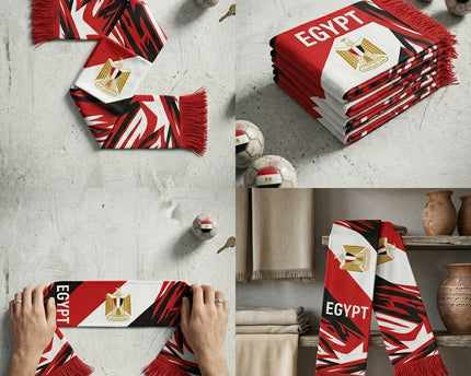 World Cup 2026 Egypt Scarf Sharp Linear Art