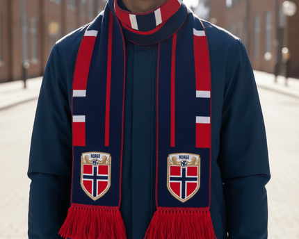 Norway Scarf World Cup 2026 Premium Jacquard Knit Style