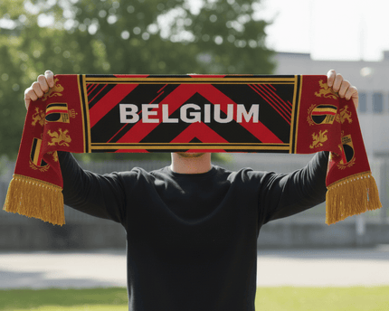World Cup 2026 Belgium Scarf Fringed Tassel Ends