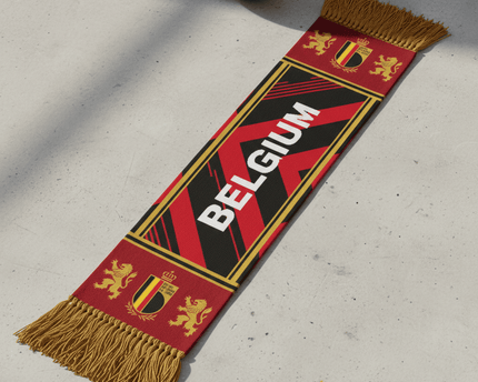 World Cup 2026 Belgium Scarf Fringed Tassel Ends