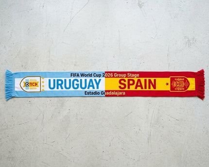 World Cup 2026 Uruguay Vs Spain Football Scarf Matchday Souvenir
