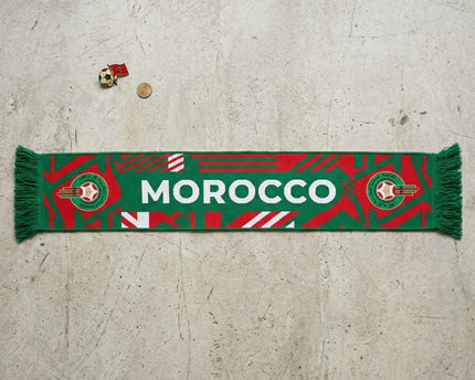 Morocco Scarf World Cup 2026 With Classic Fringed Tassels Accent