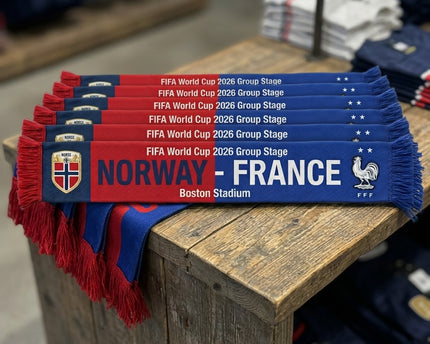 World Cup 2026 Norway Vs France Football Scarf Combined Logos