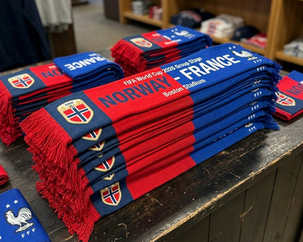 World Cup 2026 Norway Vs France Football Scarf Combined Logos