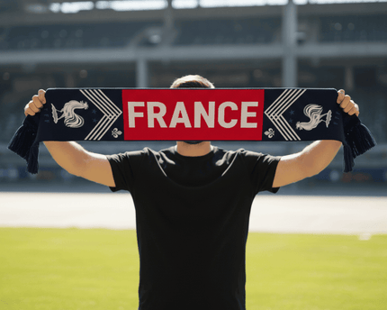 World Cup 2026 France Scarf Tricolor Chevron Knit