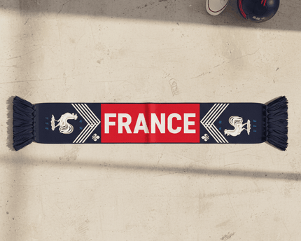 World Cup 2026 France Scarf Tricolor Chevron Knit