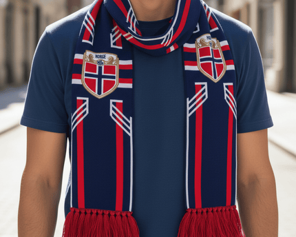 Norway Scarf World Cup 2026 Vibrant Red White Blue Colors