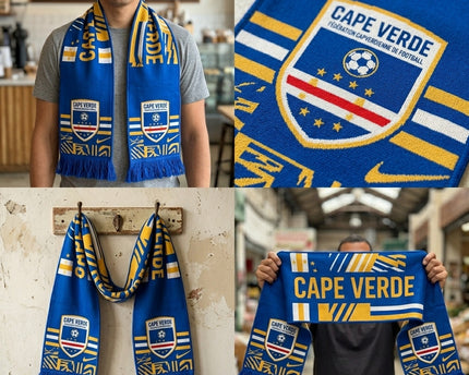 World Cup 2026 Cape Verde Scarf Geometric Pattern Crests