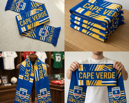 World Cup 2026 Cape Verde Scarf Geometric Pattern Crests