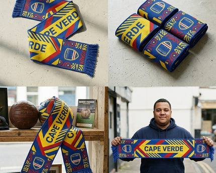 World Cup 2026 Cape Verde Scarf Vibrant Color Block