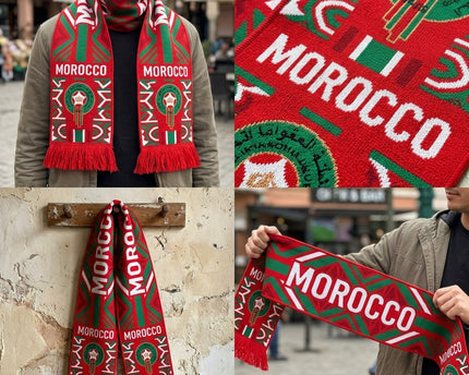 Morocco Scarf World Cup 2026 Premium Jacquard Fan Accessory