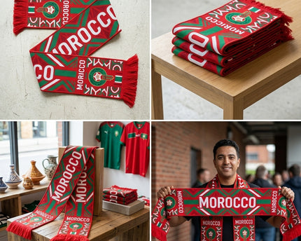Morocco Scarf World Cup 2026 Premium Jacquard Fan Accessory