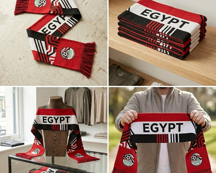 World Cup 2026 Egypt Scarf Diagonal Stripes Design