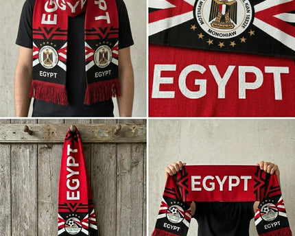 World Cup 2026 Egypt Scarf Red Black White