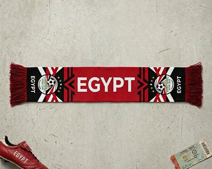 World Cup 2026 Egypt Scarf Red Black White