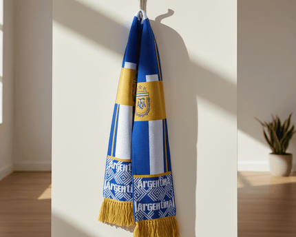 World Cup 2026 Argentina Scarf Gold Crest Detail