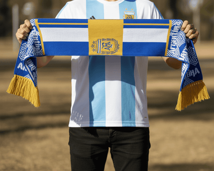 World Cup 2026 Argentina Scarf Gold Crest Detail