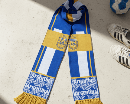 World Cup 2026 Argentina Scarf Gold Crest Detail