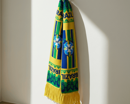 World Cup 2026 Brazil Scarf Green Tassel Fringes