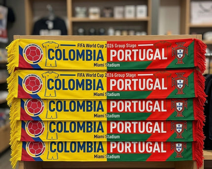 World Cup 2026 Colombia Vs Portugal Football Scarf Vibrant National Colors