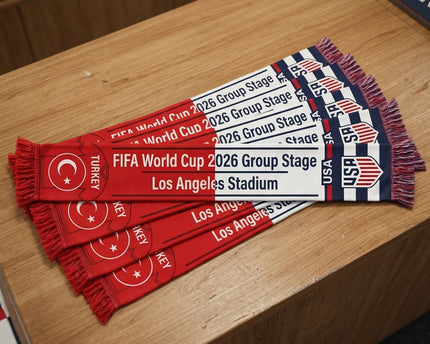 World Cup 2026 Turkey Vs USA Football Scarf Nation Shields
