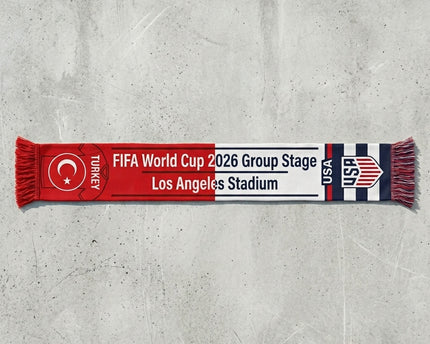 World Cup 2026 Turkey Vs USA Football Scarf Nation Shields