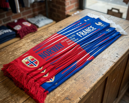 World Cup 2026 Norway Vs France Football Scarf Flag Graphics
