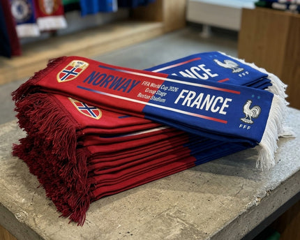World Cup 2026 Norway Vs France Football Scarf Flag Graphics