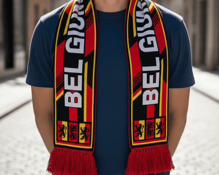 World Cup 2026 Belgium Scarf Large Text Design