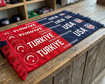 World Cup 2026 Turkey Vs USA Football Scarf Team Graphics