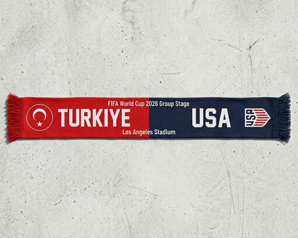 World Cup 2026 Turkey Vs USA Football Scarf Team Graphics