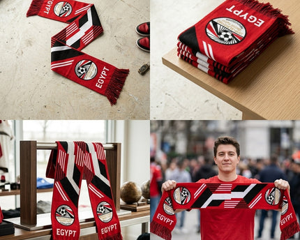 World Cup 2026 Egypt Scarf Unique Knitted Pattern