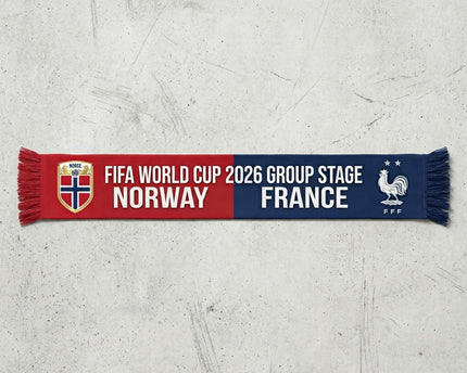 World Cup 2026 Norway Vs France Football Scarf Nation Shields